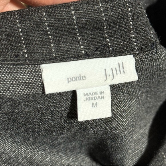 J.Jill Women’s Gray Pinstripe Ponte Knit Dress – Size M - Picture 6 of 6